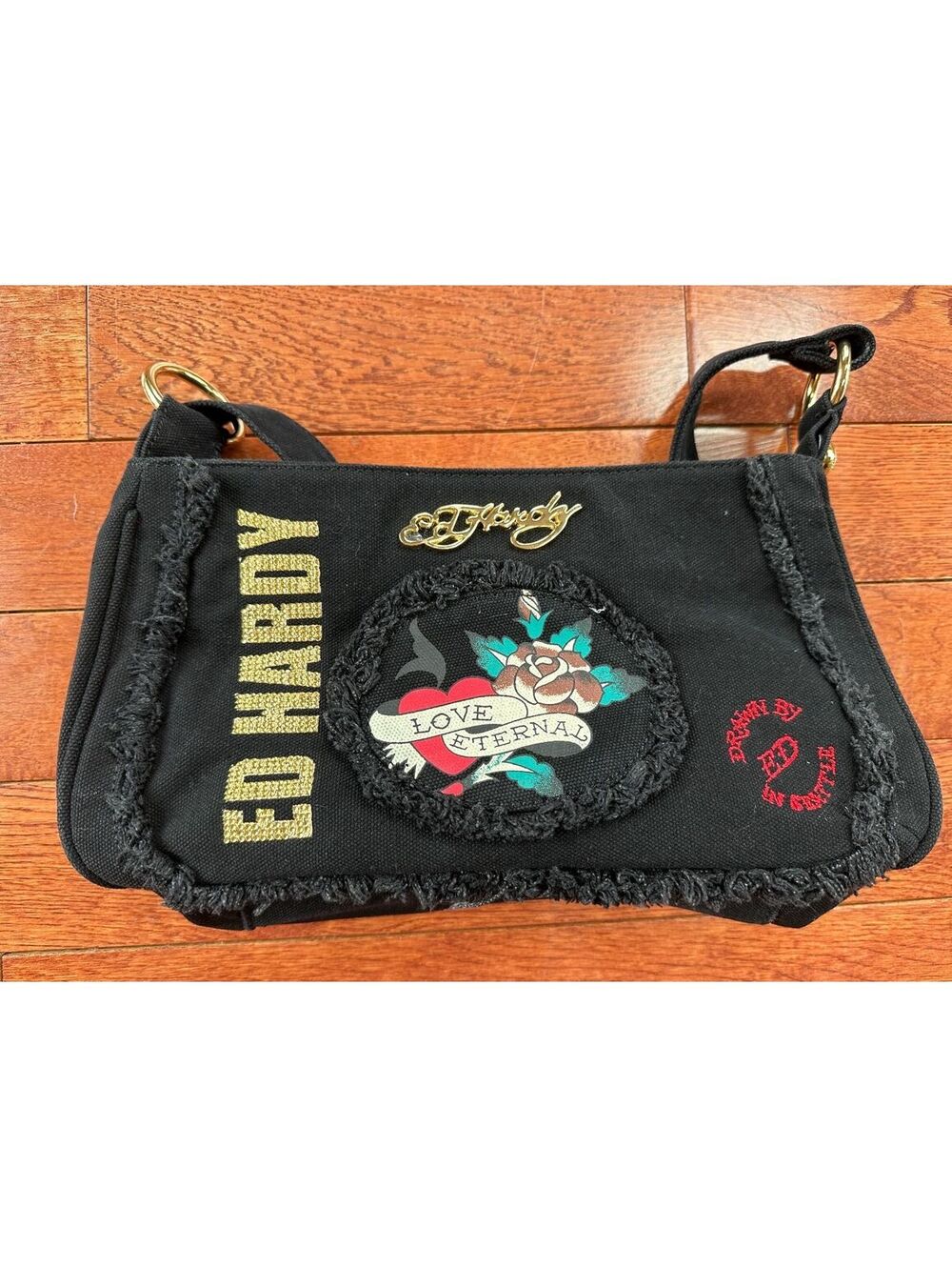 Vintage Ed Hardy 7829 Melrose Love Eternal Y2K Bag